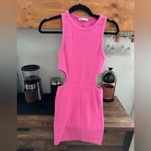 Zara Vibrant Pink Backless Dress